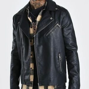 Faux Leather Moto Jacket